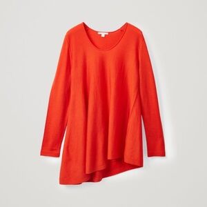 NWT Cos A-Line Wool Asymmetrical Hem Sweater Scoop Neck